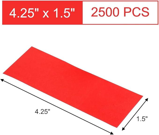 Gmark Paper Napkin Band Box of 2500 (Red), Paper Napkin Rings self Adhesive GM1048