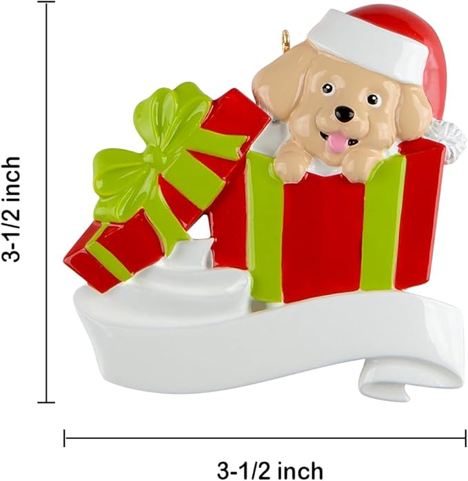 Personalized Puppy Christmas Ornament - Christmas Tree Decoration