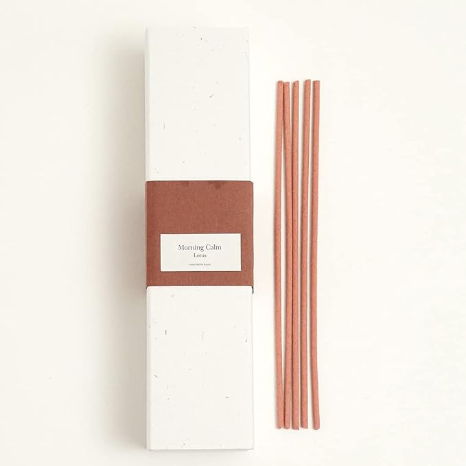 ATHIS-Seoul Incense Sticks Korean Traditional Style with No Bamboo Core - Less Smoke/Made in Korea, ~60 Sticks (5.5in) (Morning Calm (Lotus))