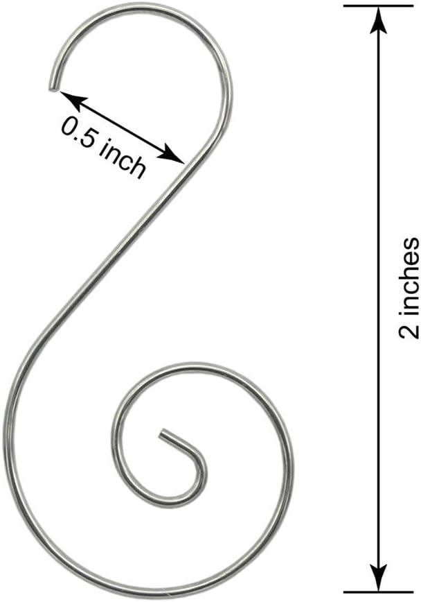 Christmas Ornaments Hooks Christmas Tree Hanger Great for Christmastree Decoration - 120 / Silver