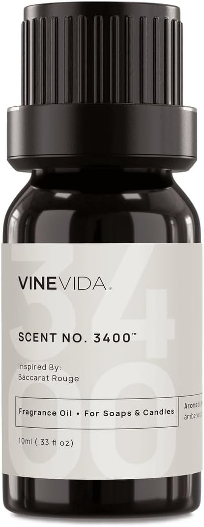 VINEVIDA [0.33oz] Scent No.3400 Fragrance Oil for Candle Making and Soap Making - Premium Candle Scents for Soy Candles