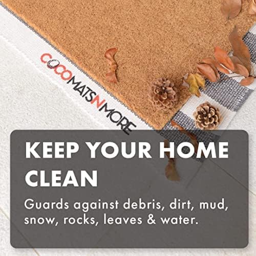 COCO MATS 'N MORE Personalized Door Mat with Monogram for Outdoor Indoor - Non-Slip Coco Coir Front Doormat with Vinyl Backing, Wedding, Housewarming New Home (Blooming Heart, 14" x 22")