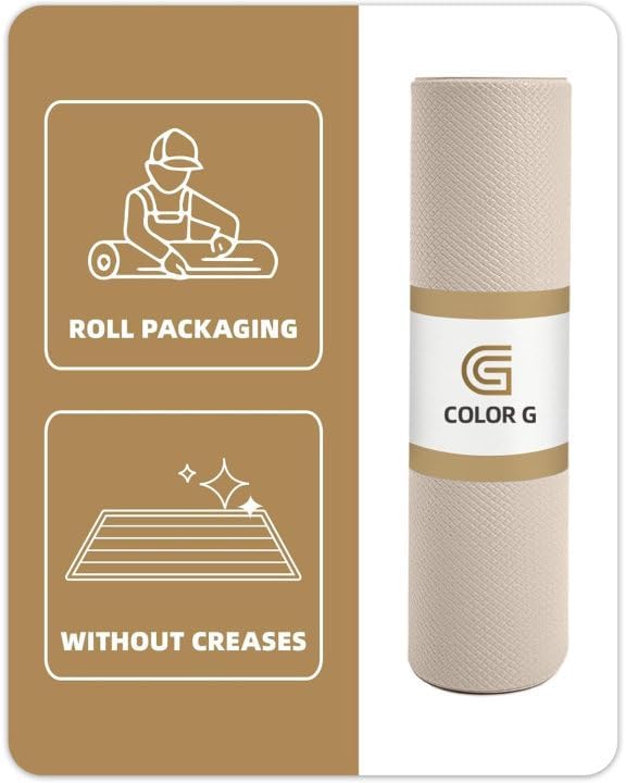 Color&Geometry Anti Fatigue Cushion Padded Kitchen Mat for Floor - 17x29+17x59,Easy Clean, Water & Oil Proof, Anti Slip, Foam Rubber Runner Rug for Front Sink Comfort Standing,Dark Beige Set of 2
