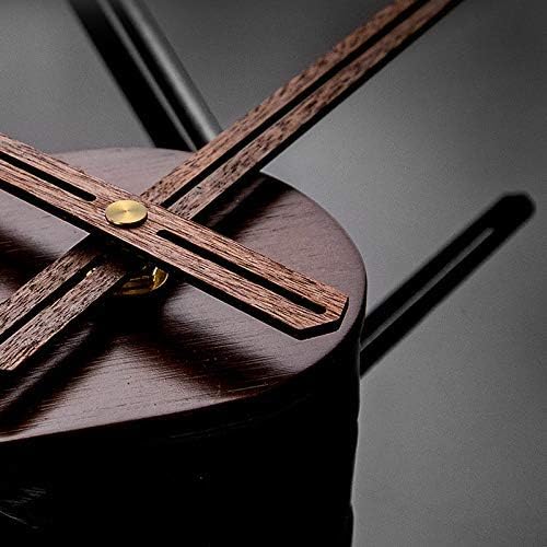 YISITEONE Large Wall Clock for Living Room Decor, Modern Walnut Dial Metal Frame Wall Decor Silent Non Ticking Clocks for Bedroom, Study, Office Decorations, Gift idea, 20.8''