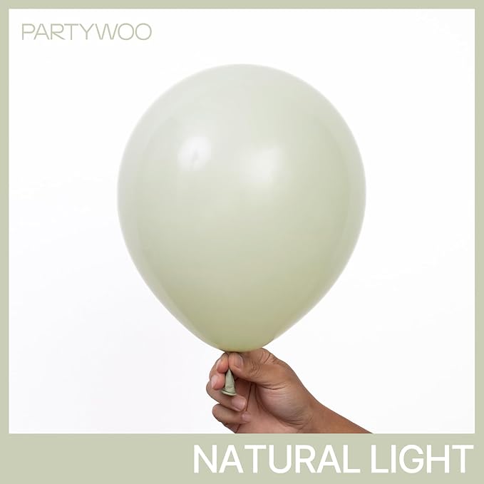 PartyWoo Sage Green Balloons 85pcs Different Sizes of 18 12 10 5 Inch Dusty Boho Green Latex Balloon Arch Kit for Wedding Birthday Dinosaur Jungle Golf Football Theme Party Decorations Green-F32