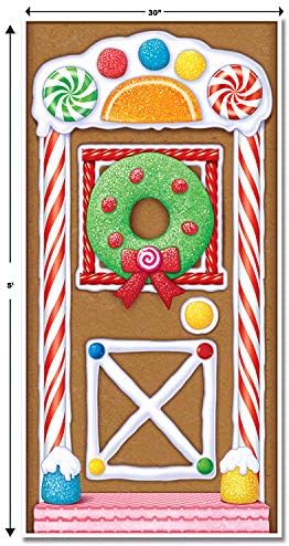 Beistle Gingerbread House Door Cover