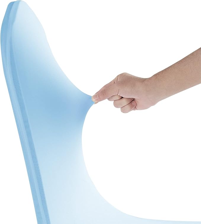 SuperO Waterproof Spandex Chair Cover 25PCS, Stretch Dining Chair Covers, Polyester Outdoor Chair Covers, Protector Stretch Chair Cover for Party Universal, Banquet, Wedding Event, Hotel(Blue Mist)