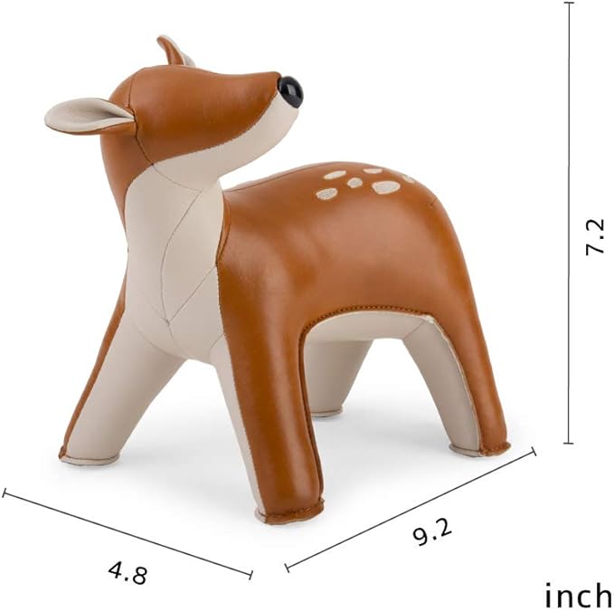 zuny, Gaze Series Bookend Tan for Shelves, Office Decorative- Deer Luke