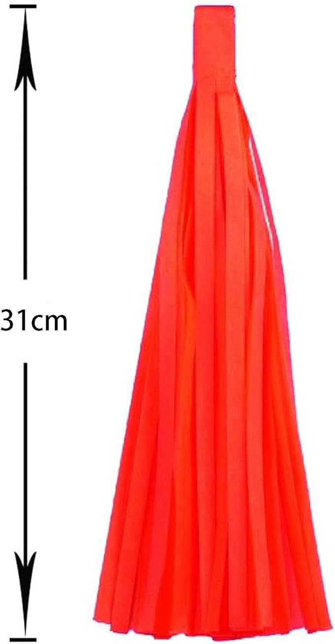 Aimto Red and Pink Tassel Garland Banner Paper Tassels for Party Decorations,Pack of 15