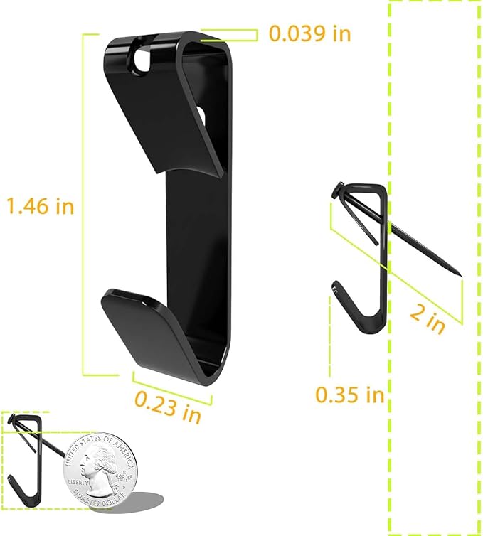 Picture Hangers Heavy Duty, Extra Thick, 50 lb, Decorative Hanging Hooks Hardware for Drywall and Plaster Walls with Large Nailers and Nails, Painting, 30pcs, Black