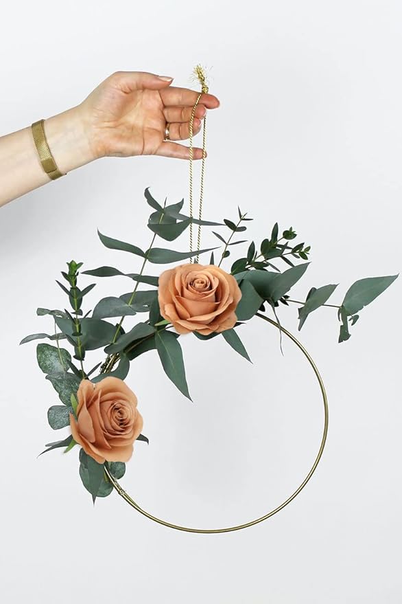 Artificial Rose Flower Artificial Flowers Flower with Long Stem Silk Roses Bouquet for Wedding Bridal Shower Party Home Decoration (Terracotta, 30 Pcs)