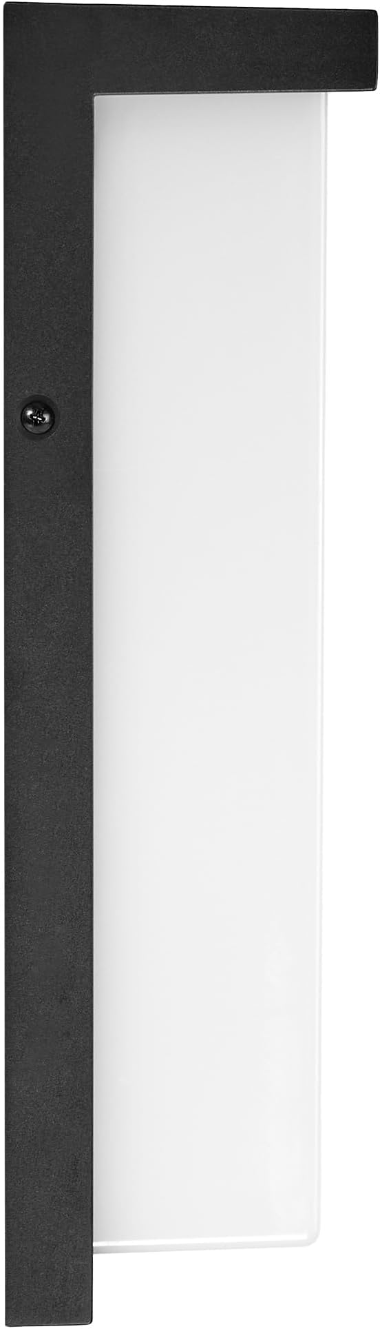 Maxxima 14" LED Porch Lantern Outdoor Wall Light, Black with Frosted Lens, 2500 Lumens, 5 CCT 2700K/3000K/3500K/4000K/5000K, Modern Exterior Patio Sconce Lantern