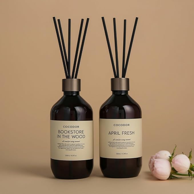 COCODOR Premium Reed Diffuser/Cedar Wood /16.9oz /1 Pack/Large Capacity Fragrance Scent Oil Stick Diffuser Set for Bedroom Bathroom Home Décor