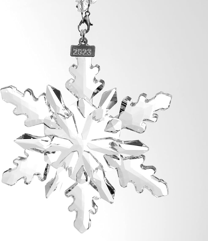 XIANGBAN 2025 Edition Snowflake Ornaments Crystal Christmas Ornaments Home Gifts (2023-Transparent)
