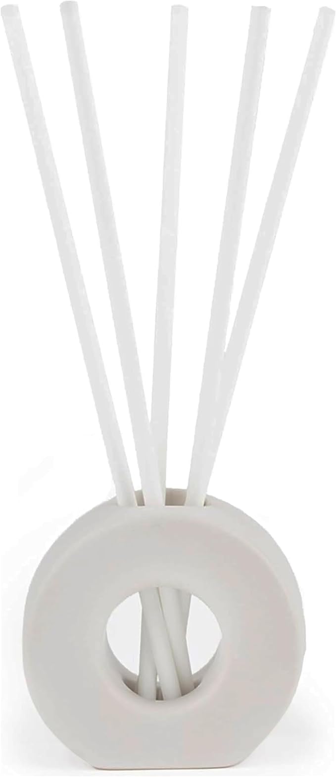 ScentAir Infused Liquidless Reeds | Includes 25 Flameless Reeds and 1 Decorative Vase, White | Essential Oil Aroma Diffuser Sticks | Fresh Spa Scents | Gifting Fragrance | Lavender Lemon Verbena