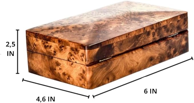 Hand Carved Wooden Multipurpose Keepsake Jewelry Decorative Art Box Storage Organizer (Large wood Box,Antique) (Medium)