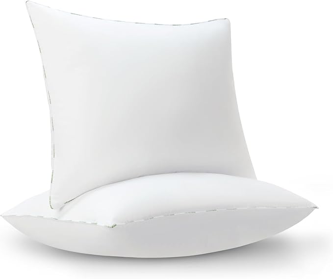 Throw Pillow Inserts (Pack of 2, 20 x 26 Inches, White) - Hypoallergenic 100% Virgin Fiber Lumbar Pillow Form Microfiber Throw Pillows for Bed and Couch Pillows | Indoor Decorative Pillow