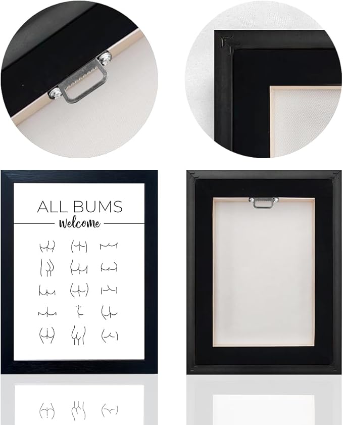 Funny Bathroom Wall Decor Black and White Framed Bathroom Picture Toilet Art Modern Minimalistic Canvas Print Paintings Artwork