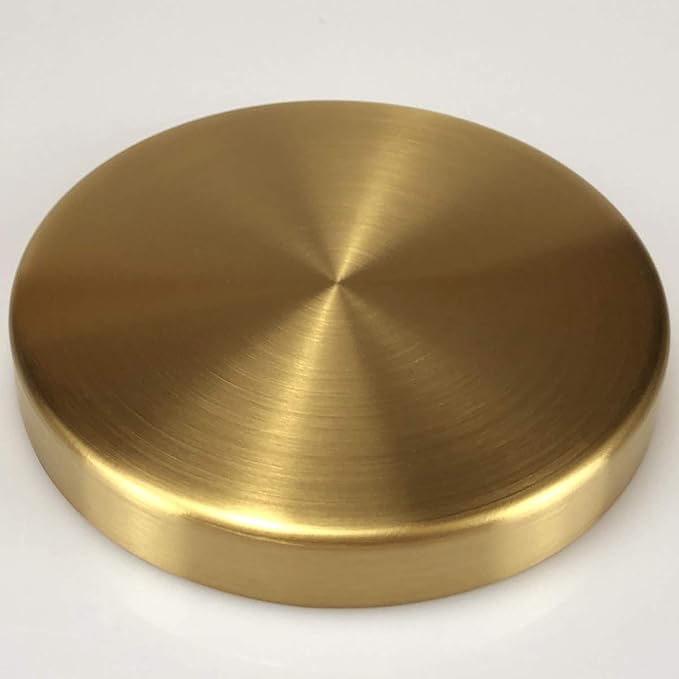 FREELOVE Gold Tray, Round Brass Serving Platter, Bar Circle Decorative Plate, Coffee Table Metal Decor Dishes, Brushed Hammered Coasters, Counter Bathroom Kitchen Dessert Cart Display Food, 5 inch