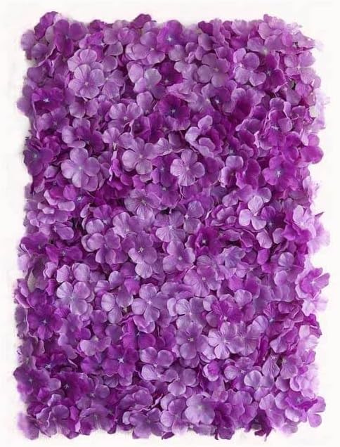 Efavormart 4 PCS Purple Silk Hydrangea Flower Mat Wall Wedding Event Decor for DIY Centerpiece Arrangement Party Decorations