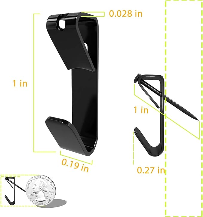 Picture Hangers, Extra Thick, 30 lb, for Decorative Drywall & Plaster Walls - Small Nails for Painting, Frame Hooks to Hang for Hanging, 50 pcs, Black