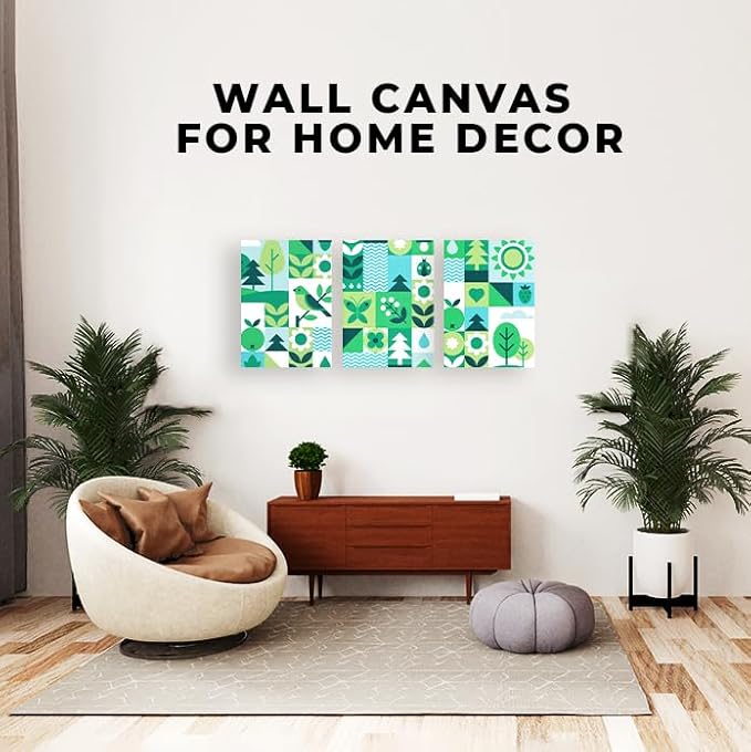 DreamController Tribe Wall Canvas Posters Wall Art Decor(12"X16" Set Of 3) I Framed Canvas Paintings For Bedroom, Livingroom, & Office | Made In Usa | Fast Delivery | Hd Print