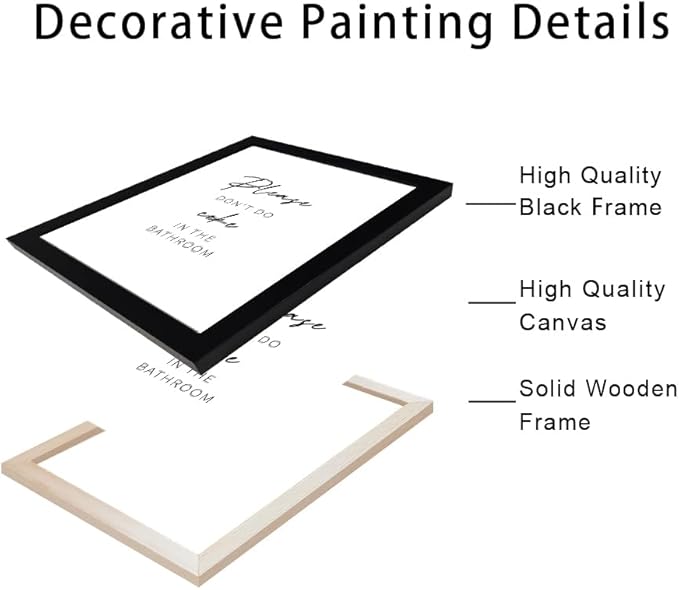 Black and White Bathroom Wall Art Please Dont Do Coke In The Bathroom Sign Home Picture Painting for Decor