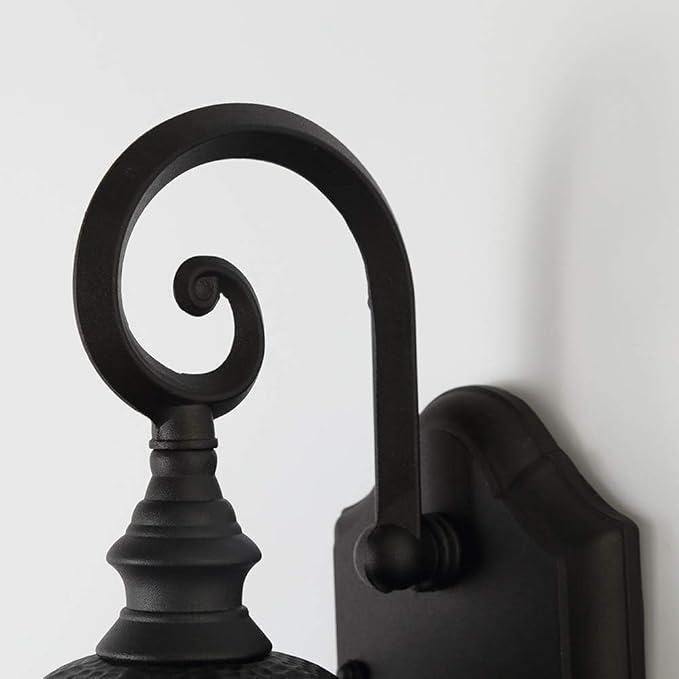 Outdoor Wall Lantern, Exterior Waterproof Outdoor Wall Light Fixtures, Black Aluminum Porch Sconces with E26 Sockets & Clear Glass