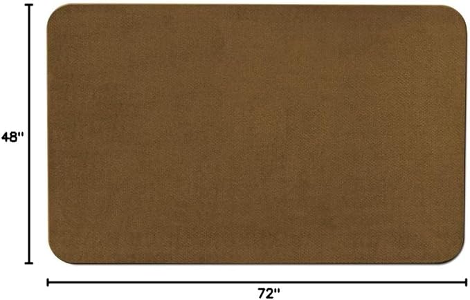 House, Home and More Skid-Resistant Carpet Indoor Area Rug Floor Mat - Bronze Gold - 4 Ft X 6 Ft - Non Slip Rubber Backing, Stain Resistant, Dog Friendly, Living Room Bedroom Kitchen Entryway