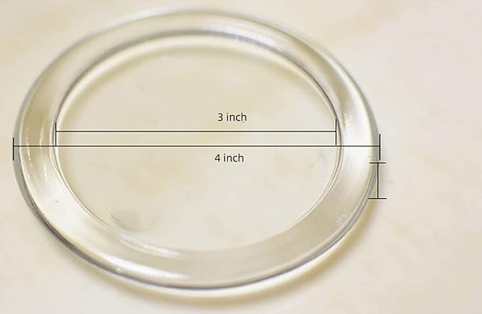 2 Pack Glass Candle Holder 4" Clear Beautiful Transparent Round Candle Plate…
