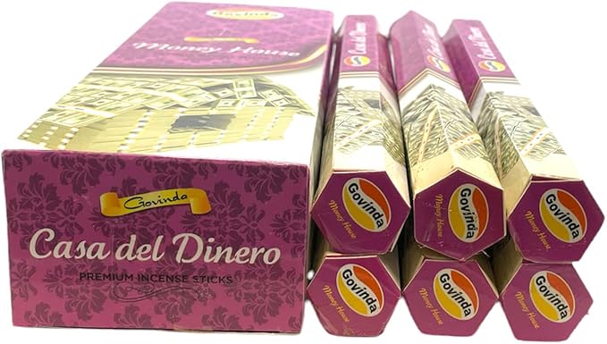 Govinda Incense - 120 Incense Sticks, Premium Incense, Masala Coated (Money House)