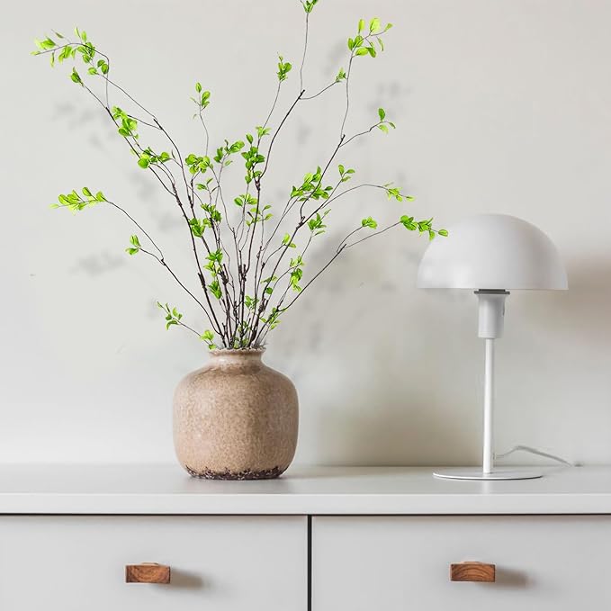 Tinsow 4 Artificial Ficus Branches 47 Inch Tall Faux Eucalyptus Stems, Realistic Fake Greenery for Vase Fillers, Centerpieces and Home Decor, Lifelike Leaves and Stems for Elegant Displays