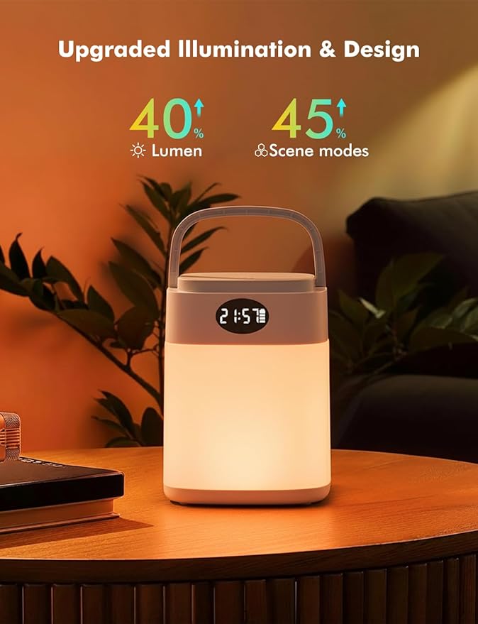 YHW RGB Touch Table Lamp, Dimmable Small RGB Bedside Bed Lamp for Bedroom, Cordless LED Night Desk Lamp Rechargeable Color Changing Nightstand Mood Cozy Lamp for Living Room Baby Nursery.