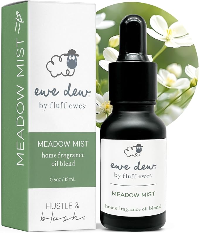 Hustle & Blush Essential Oils Blend for Dryer Balls, 15ml Meadow Mist, Natural Laundry Fragrance, Long-Lasting Fresh Scent, Ideal for Diffusers, Candle Making Holiday Gifts, Multi-Use for Home & DIY
