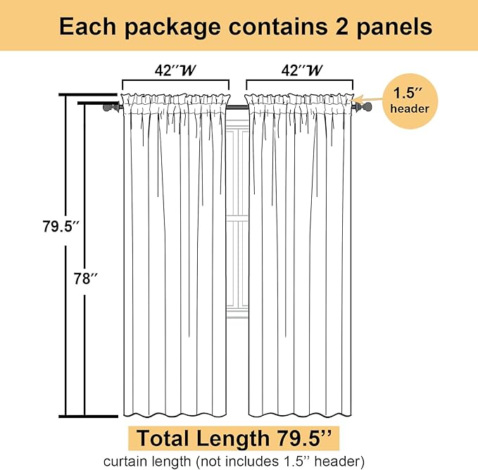 Lecloud Turquoise Sheer Curtains 78 Inches Long 2 Panels, Elegant Gauzy Airy Light Filtering Curtain, Voile Home Decor Drapes with Dual Rod Pocket for Bedroom Living Room, Each 42" W x 78" L
