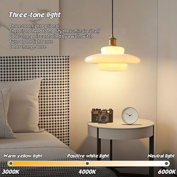 Mid Century Pendant Light Gold Nordic Dining Table Pendant Light Fixtures, with White Glass Shade Pendant Lighting, Height Adjustable Hanging Lamp, for Kitchen Island Dining Table Bedroom