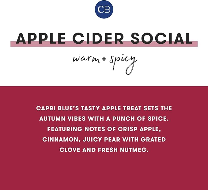 Capri Blue Signature Glam Jar Candle - Long Lasting Soy Wax Blend - Glitter Candles for Home Scented with Luxury Holiday Scents (Apple Cider Social, 8 oz)