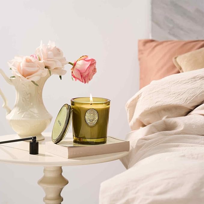 M&SENSE Natural Soy Candle | Forest Cabin & Green | 9.2 oz, 50H Burn Time | Luxury Scented Candle for Relaxation, Gifting, Home Décor | Ideal for Bedroom, Office, Party Ambiance