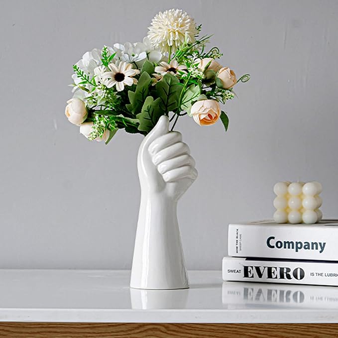 Art Arm Vase Epoxy Silicone Mold Hand Shape Flowerpot Plant Cement Concrete Plaster Silicone Mold