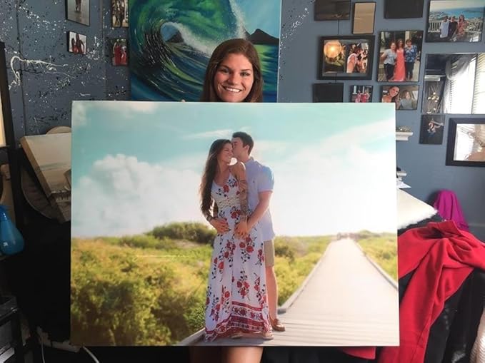 CanvasChamp Custom Canvas Prints with your Photos - Personalized Framed Wall Art for Home & Office Decor (16" W x 24" H x 0.5" D)