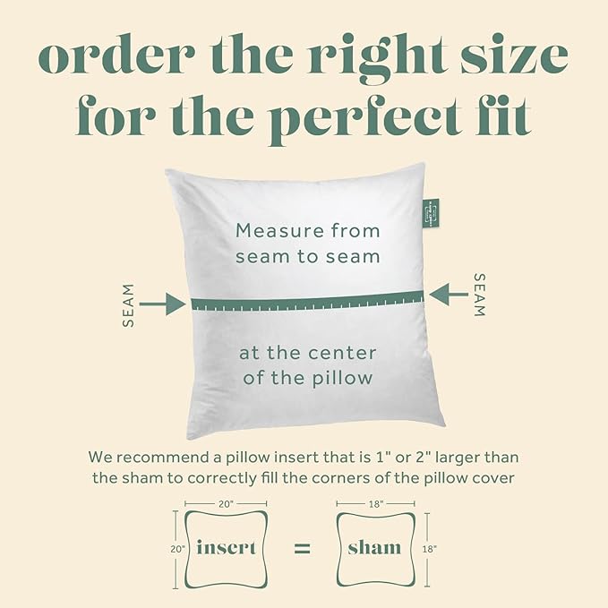 ComfyDown Decorative Throw Pillow Insert, Down and Feather Fill, 100% Cotton Cover, 233 Thread Count - Made in USA (14 X 20)