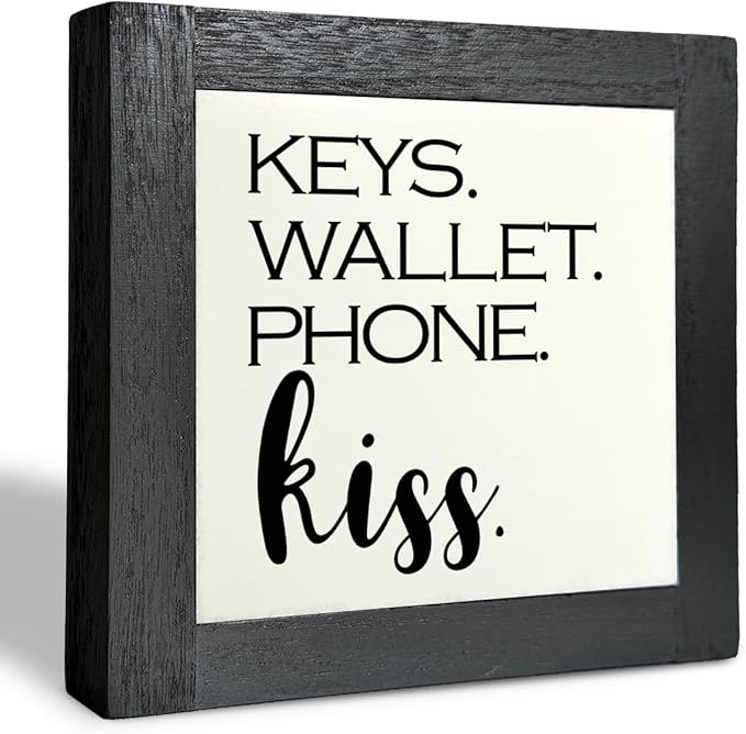 Inspirational Wood Signs - Box Wood Plaques & Decorative Plaques for Front Door Porch, Freestanding Entry Cabinet Decor, Rustic Home Decor