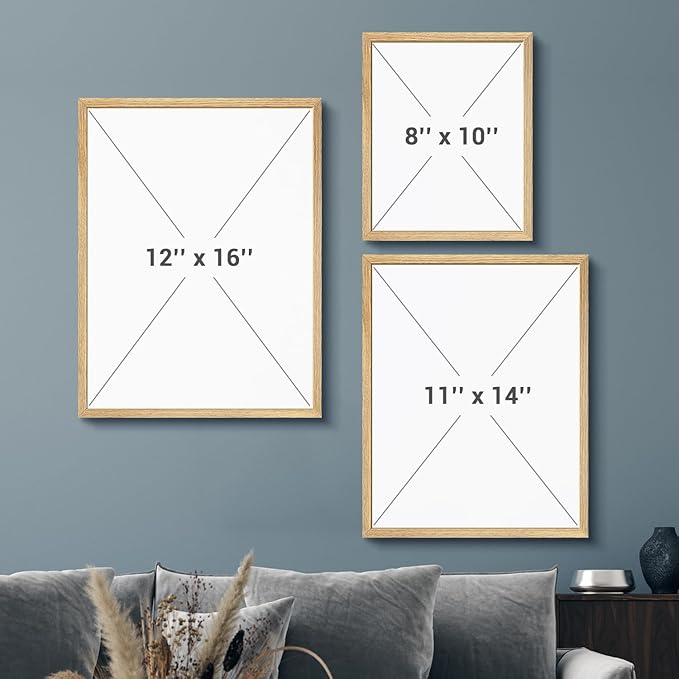 wall26 Custom Framed Poster Wall Art for Living Room, Bedroom Canvas Prints for Home Decoration Ready to Hang - 12"x16" Natural