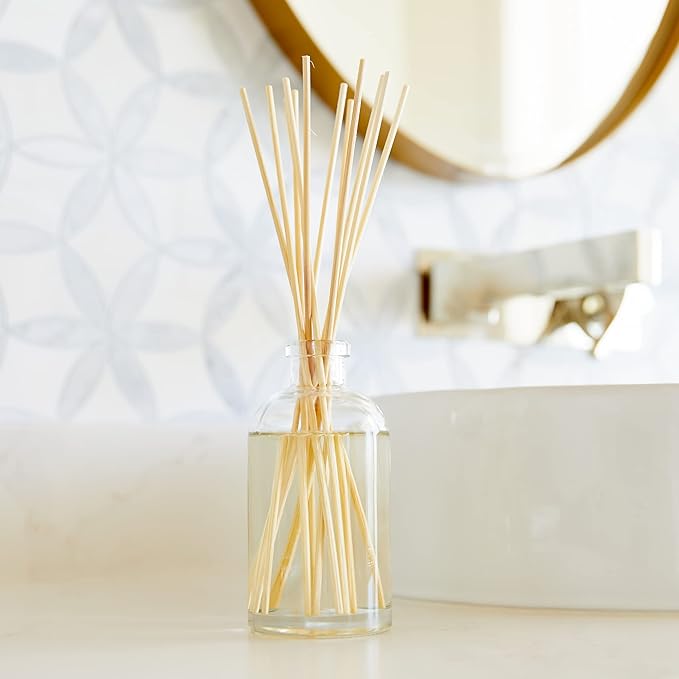 Hillhouse Naturals Reed Diffuser Set - Olive Scent Diffuser - Reed Diffusers for Home with Long Lasting Fragrance – 6 oz Oil – Diffuse Time 4-6 Months – Made in The USA