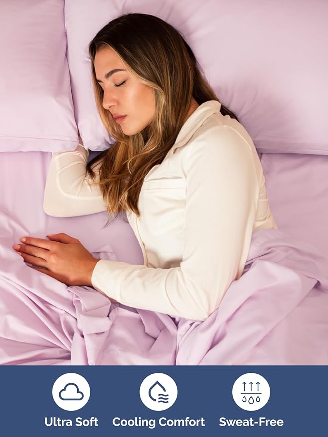 Extra Deep Queen Sheet Set - 6 Piece Breathable & Cooling Sheets - Hotel Luxury Bed Sheets Set - Easy & Secure Fit - Soft, Wrinkle Free & Comfy Sheets Set - Light Pink Sheet Set w/Extra Deep Pockets