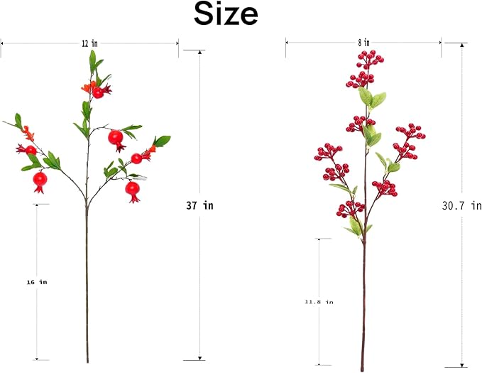 5-Pack Mixed Berry Collection - Complete Autumn Christmas Decoration Bundle for Trees & Wreaths