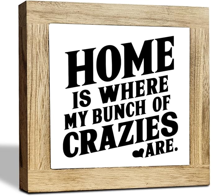 JXZOLQ Home Is Where My Boys Are Wood Sign Decors, Rustic Home Decor, Farmhouse Homes Decor Sign for Shelf, Boy Mom Gifts, Housewarming Gift