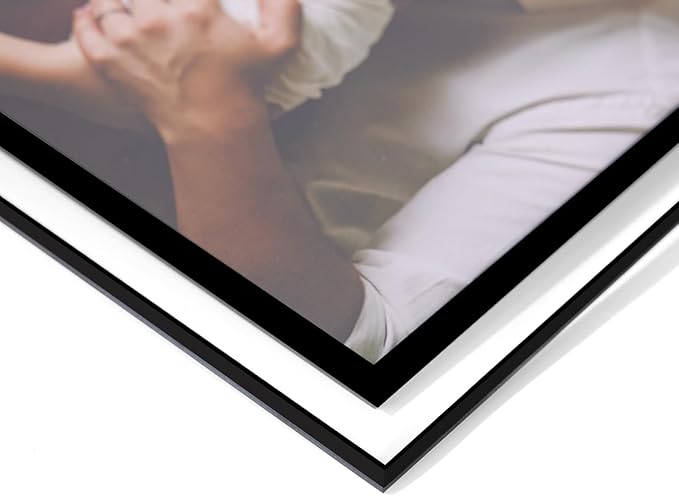IZIDDO 8x10 Picture Frames Set of 4, Black Glass Photo Frame,for Wall Mount or Tabletop Standing,Gift Picture Frame, Horizontally or Vertically (8x10, Black)