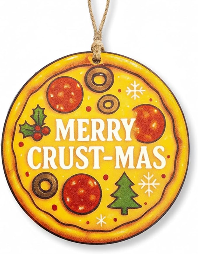 Pizza Ornaments for Christmas Tree, Funny Food Christmas Ornament, Unique Pizza Gifts for Food Lovers, Delicious Pizza Slice Holiday Decoration, Cute Hanging Ornament for Christmas 2025