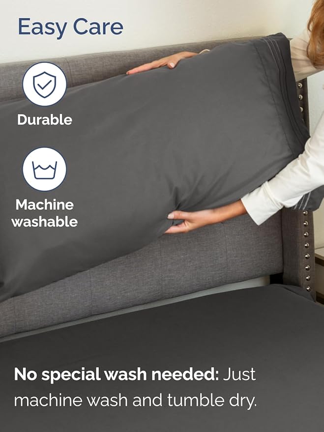 Extra Deep Split King Sheet Set - 7 Piece Breathable and Cooling Sheets - Hotel Luxury Bed Sheets Set - Easy Fit - Soft, Wrinkle Free and Comfy Sheets Set - Charcoal Sheet Set with Extra Deep Pockets